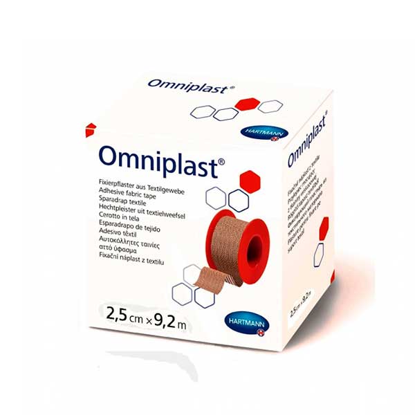 Пластырь Omniplast фиксирующий из текстильной ткани 2,5см х 9,2м.