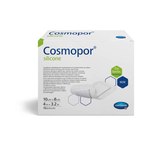 Повязка впитывающая Cosmopor silicone с контактным слоем из силикона 10 шт.