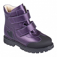 Ботинки ортопедические Твики с мехом для девочек TW-549-8 фиолетовый металлик.