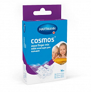 Пластырь Cosmos Aqua finger mix водостойкий, прозрачный 16 шт..